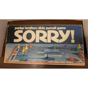 1972 Sorry Board Game, Parker Brothers, Complete Set, Box In Great‎ Condition